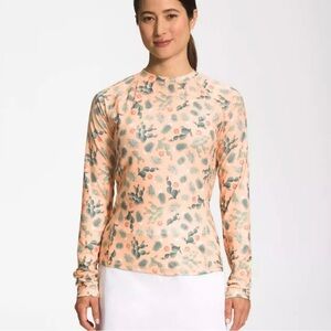 The North Face Peach Swimwear Water Top Long Sleeve Cactus Novelty Print Size M